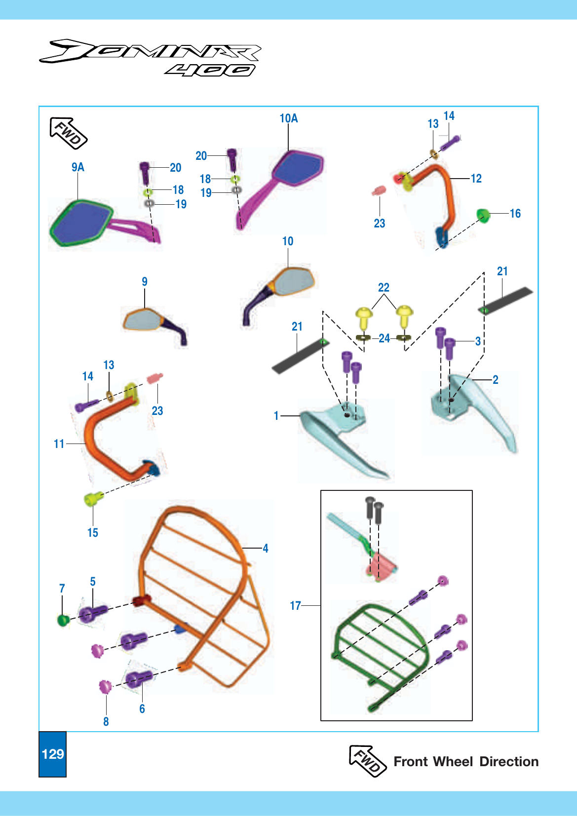Plate 56 — Accessories - Mirror, Leg Guards, Grab Handles & Saree Guard