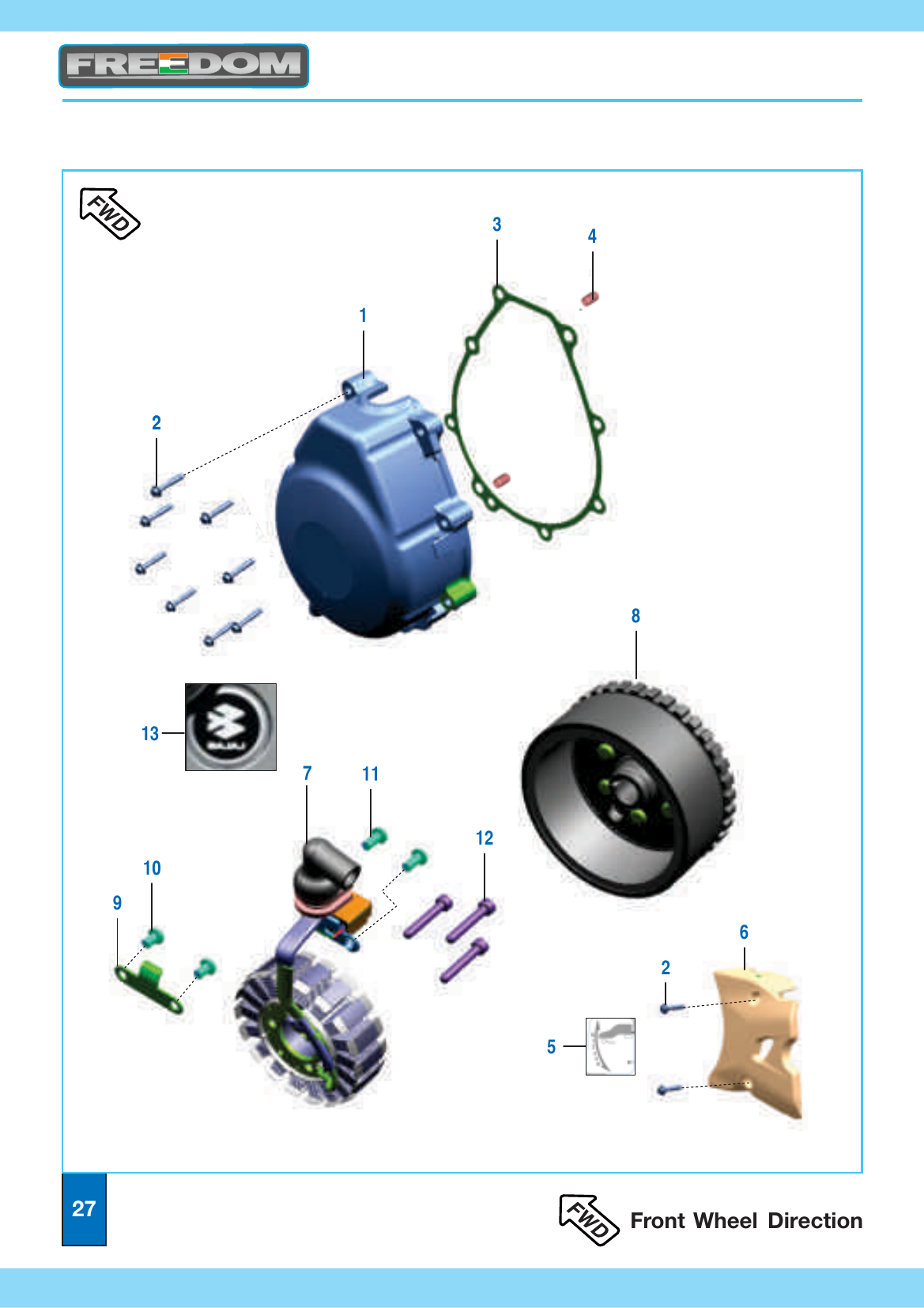 Plate 14 — Cover Magneto & Mangeto Assembly