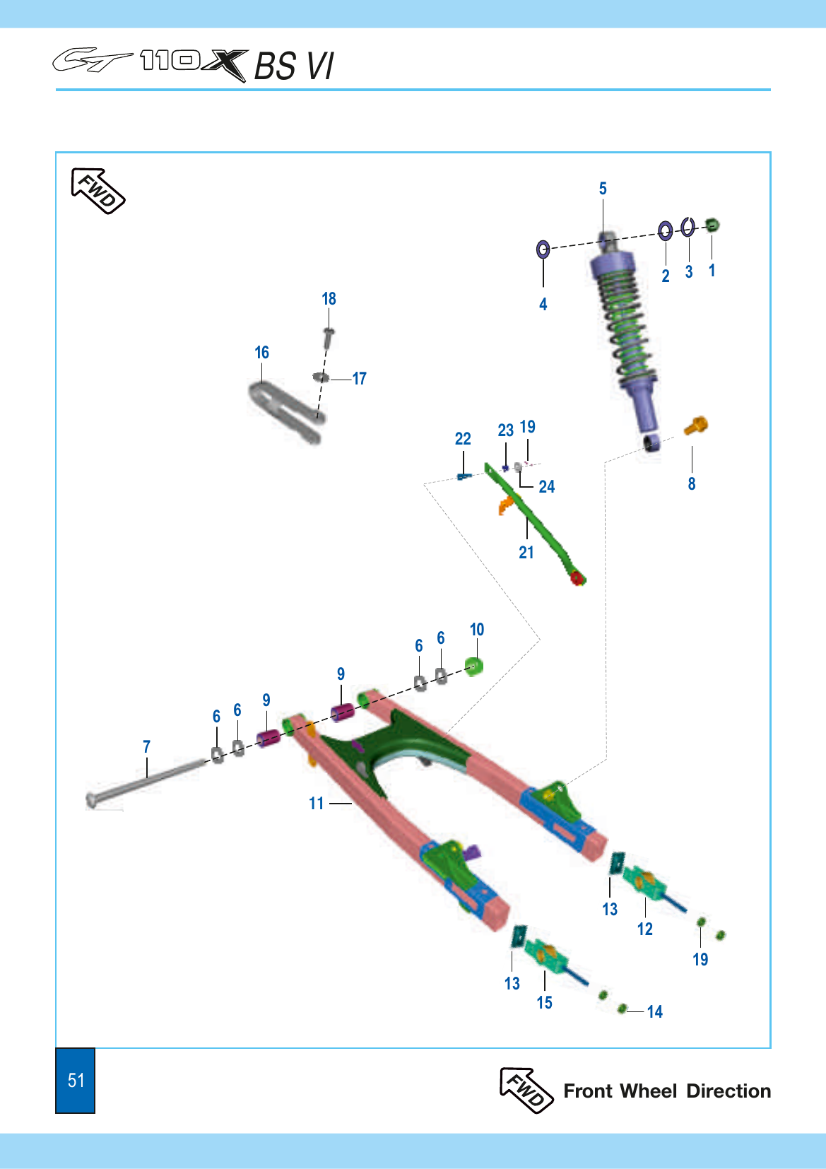 Plate 26 — Swing Arm / Rear Shock Absorber
