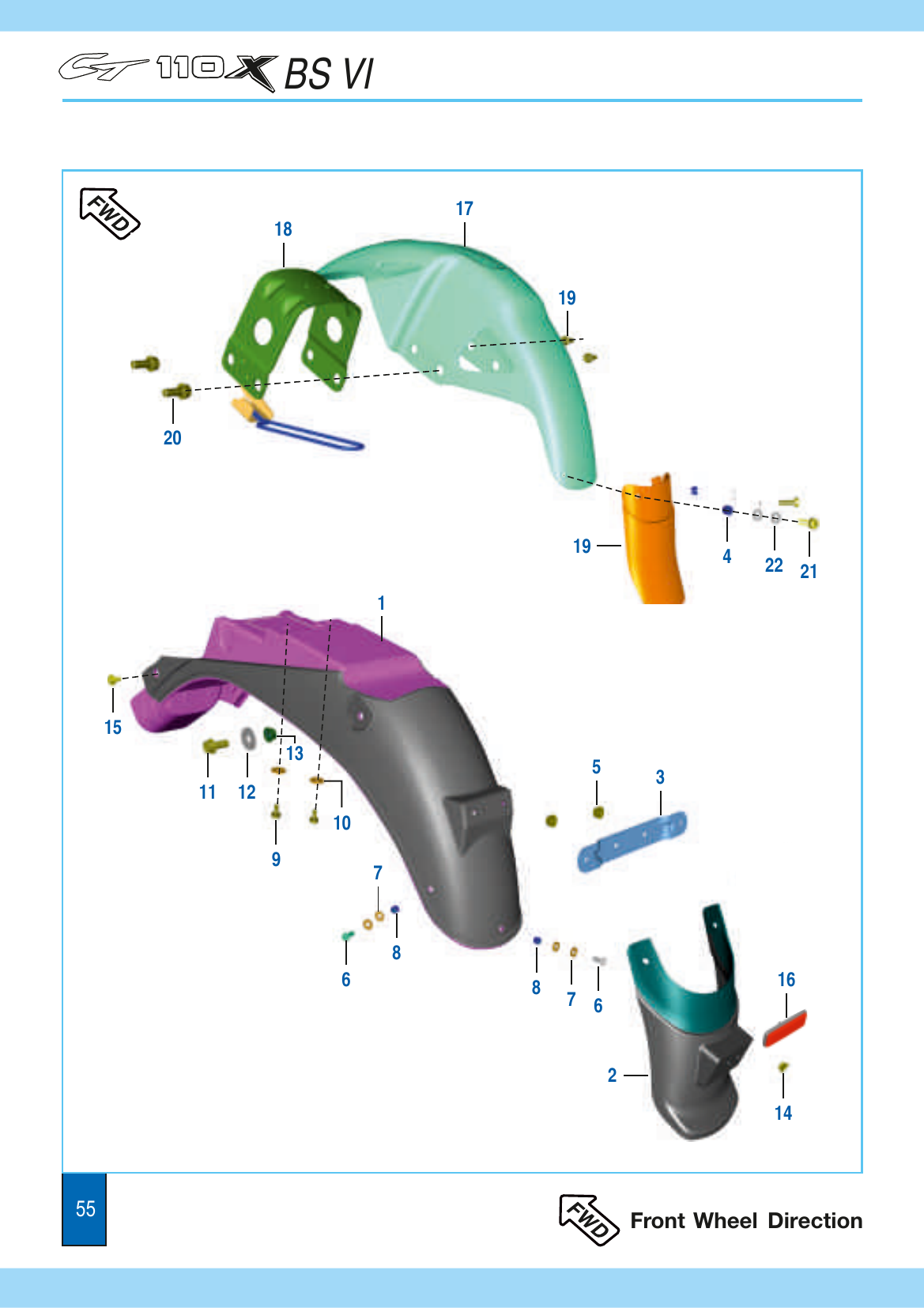 Plate 28 — Mudguard - Front & Rear