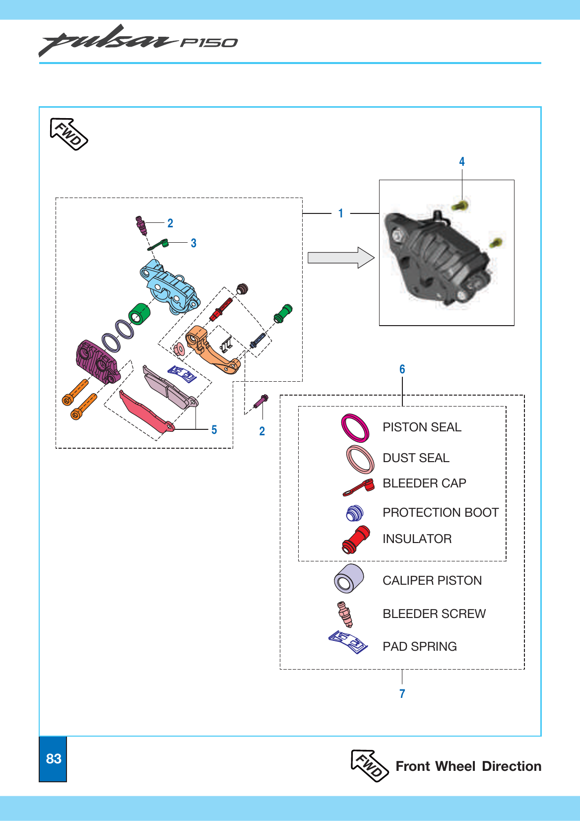 Plate 37 — Front Caliper Assembly - Disc Brake