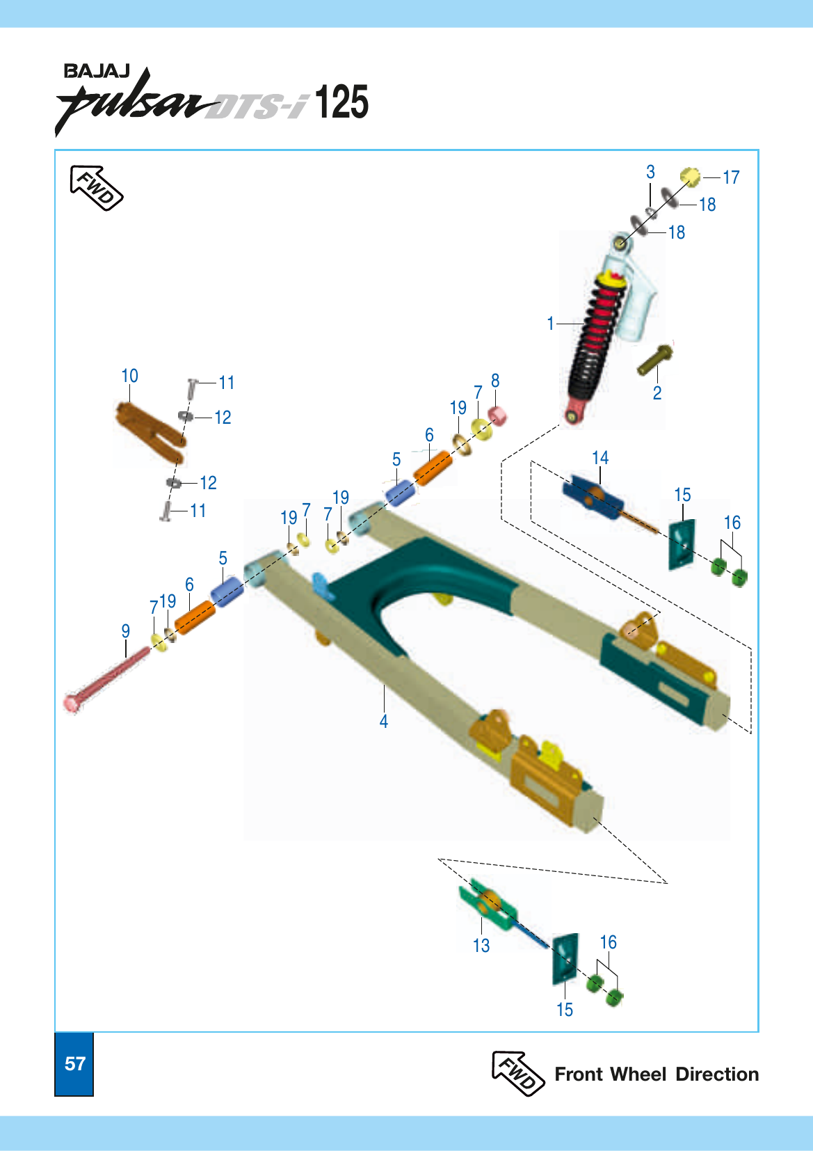 Plate 27 — Swing Arm With Bush / Rear Shock Absorber