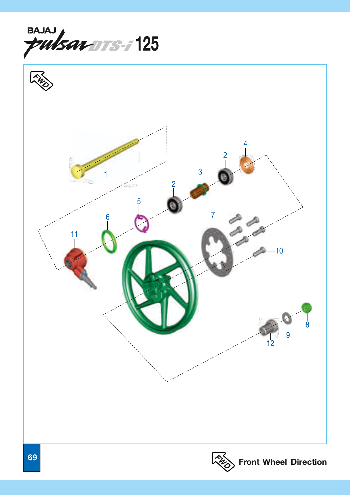 Plate 33 — Front Wheel Assembly (Disc - Drum)