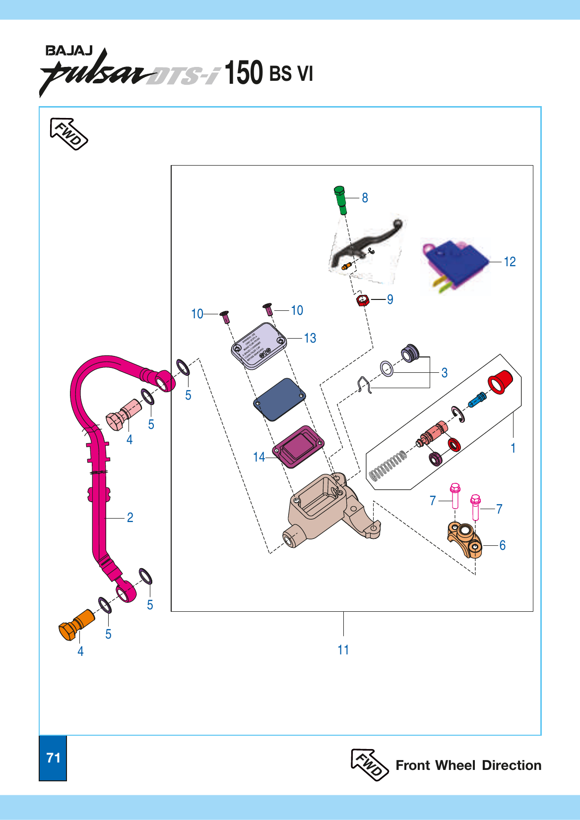 Plate 33 — Front Master Cylinder Assembly