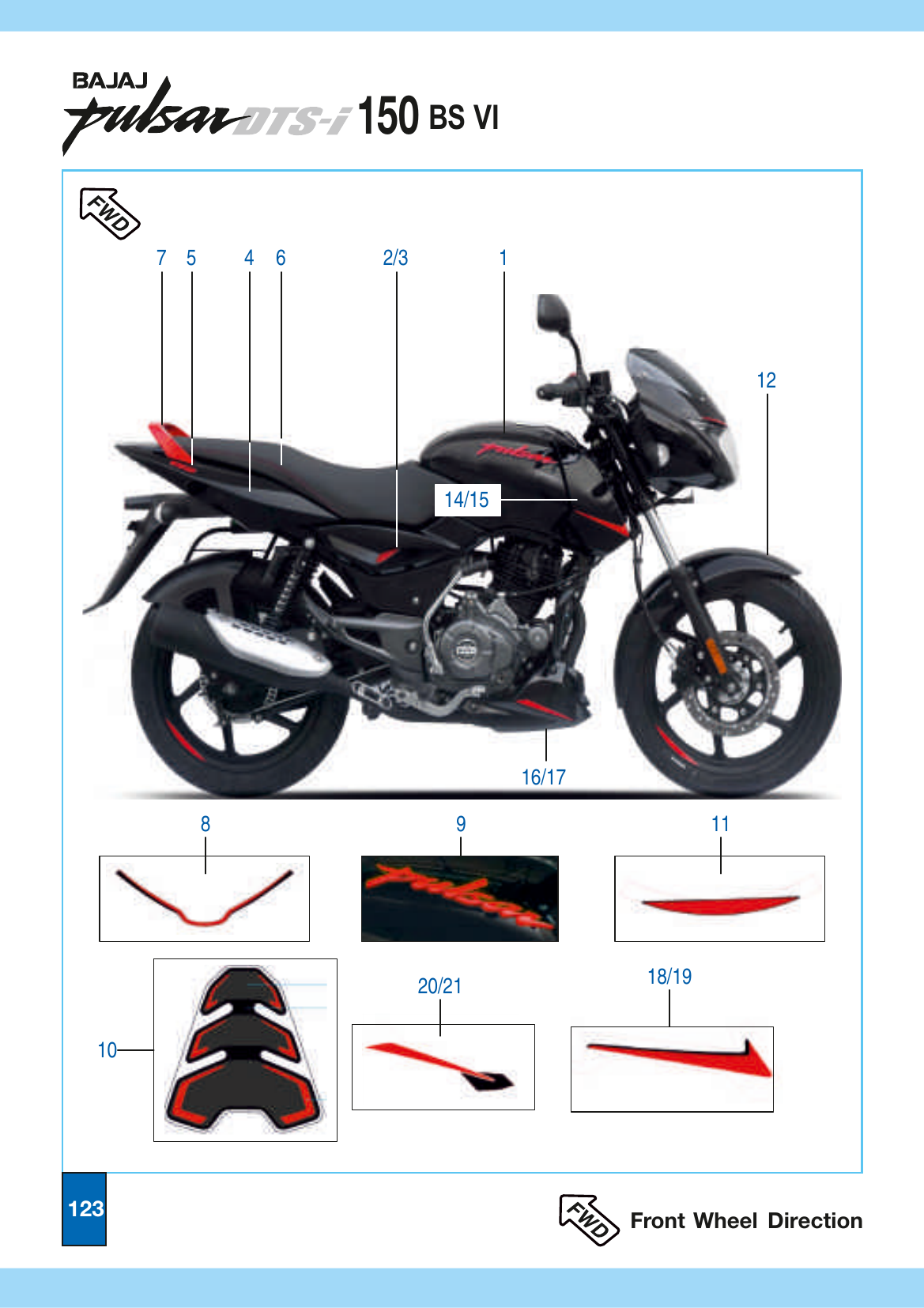 Plate 53 — Painted Parts & Decals - Pulsar 150 Neon - DH35