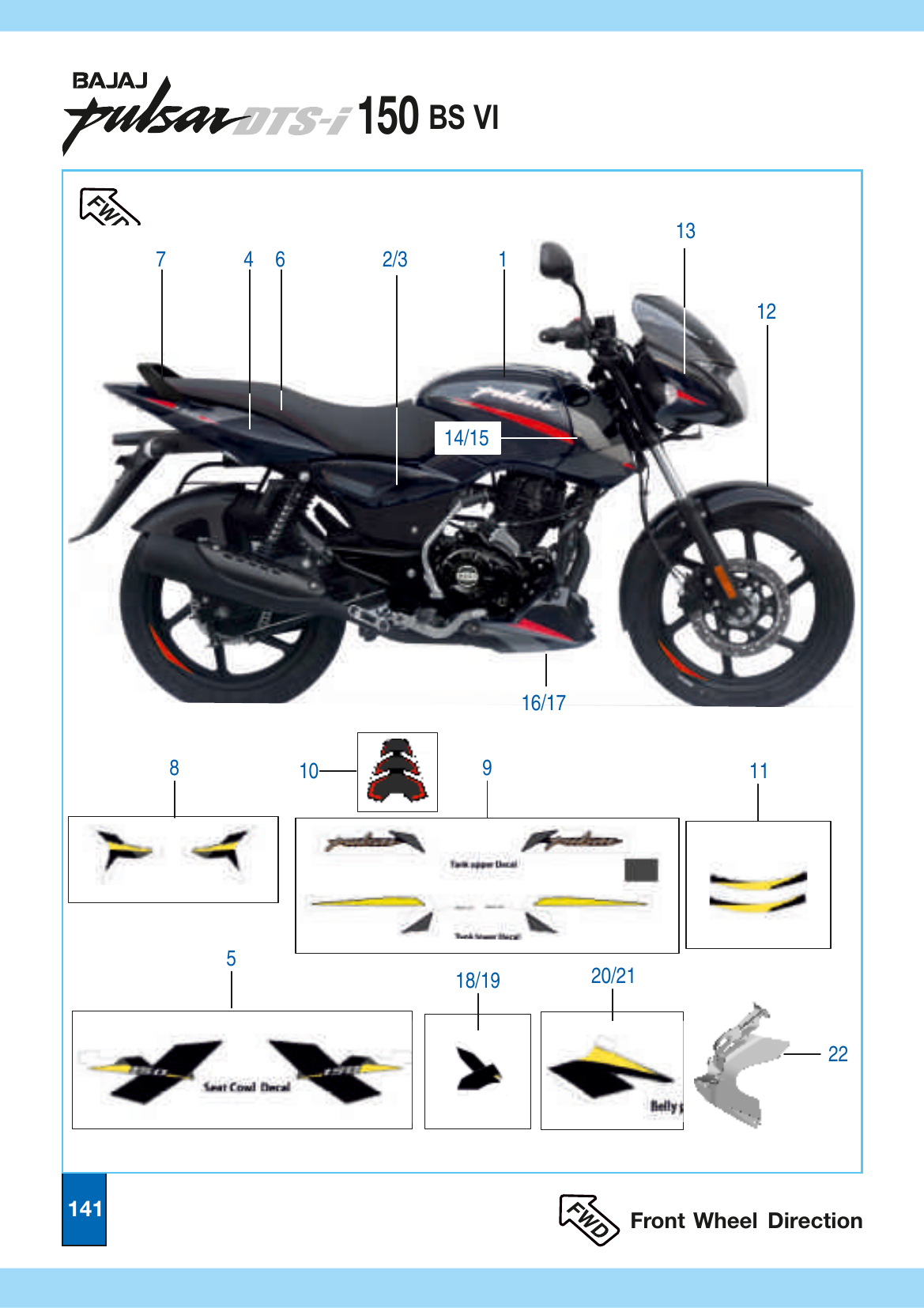 Plate 55 — Painted Parts & Decals - Pulsar 150 Neon - DH35-JULY 21