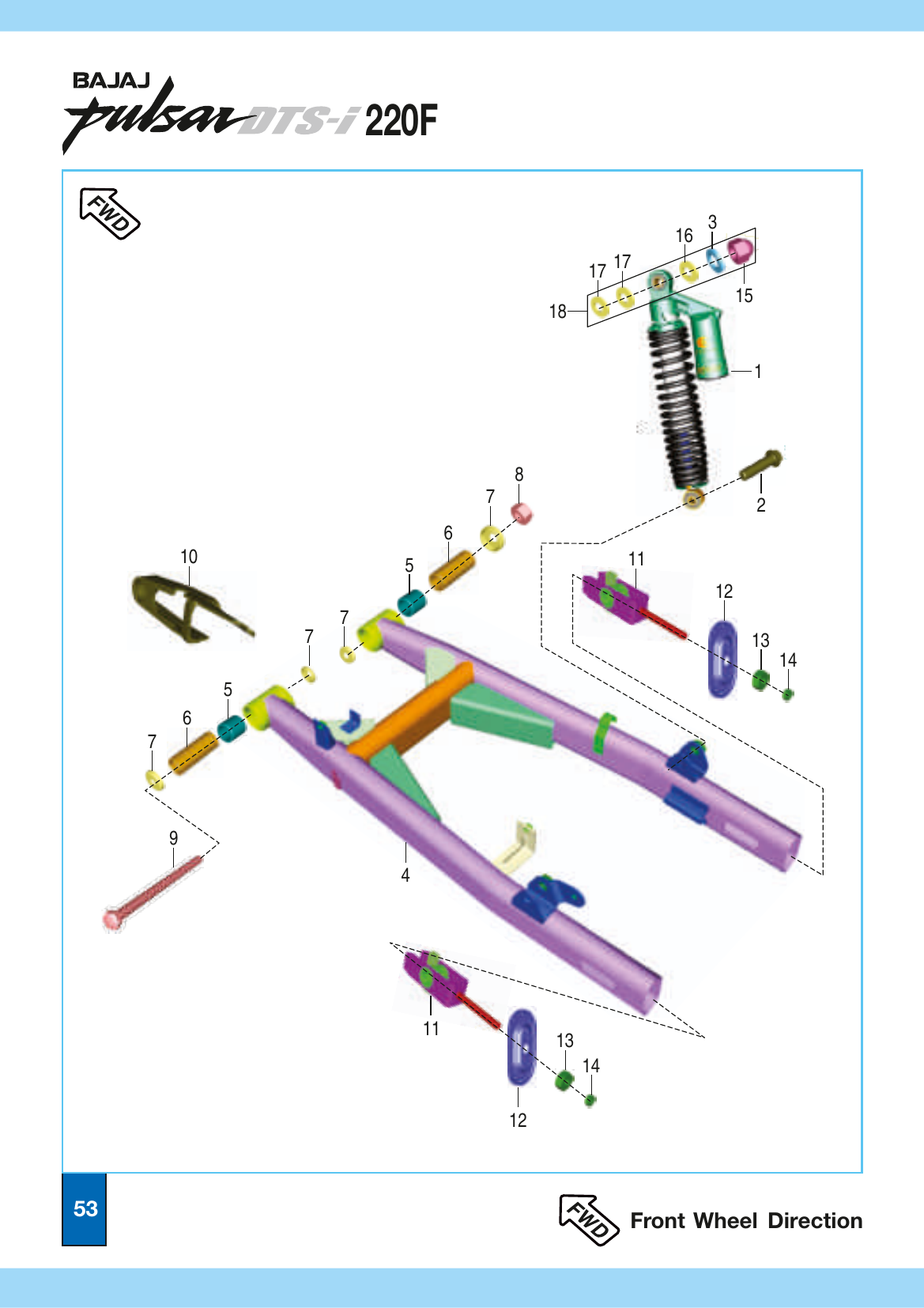 Plate 26 — Swing Arm & Rear Shock Absorber