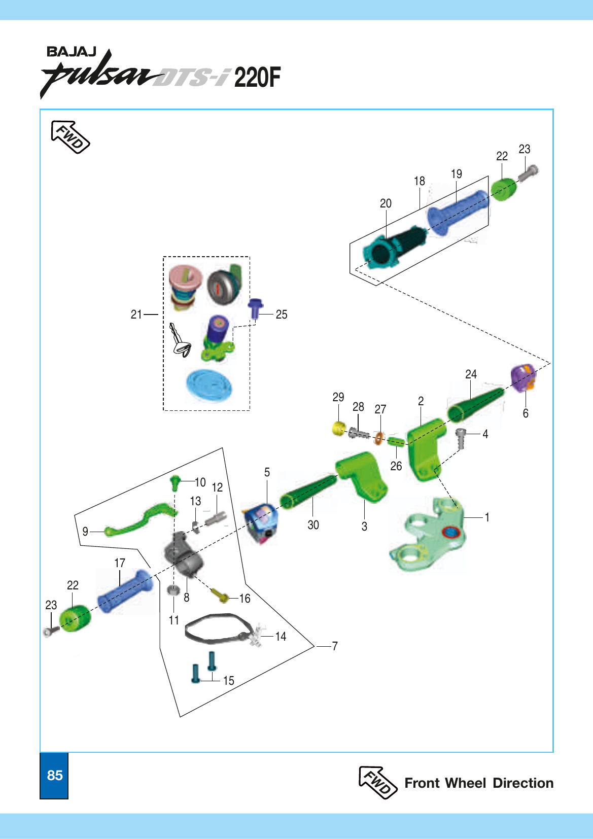 Plate 40 — Handle Bar Assembly