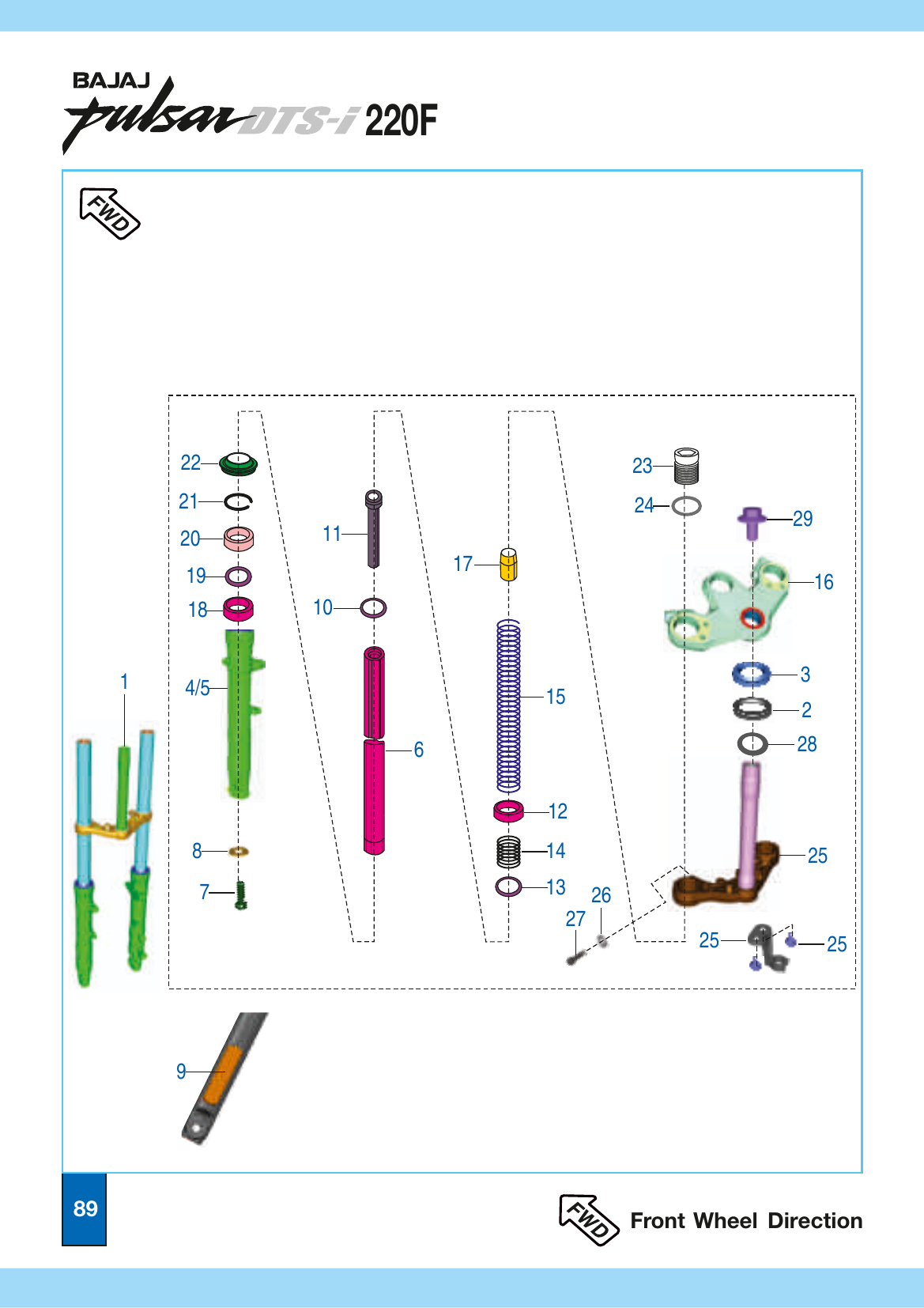 Plate 41 — Front Fork Assembly