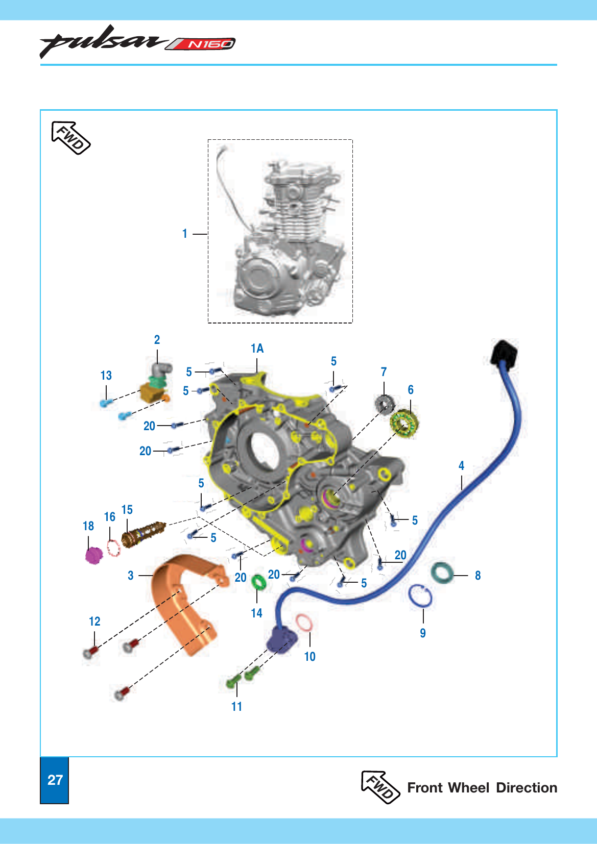 Plate 12 — Engine Assembly / Crankcase LH