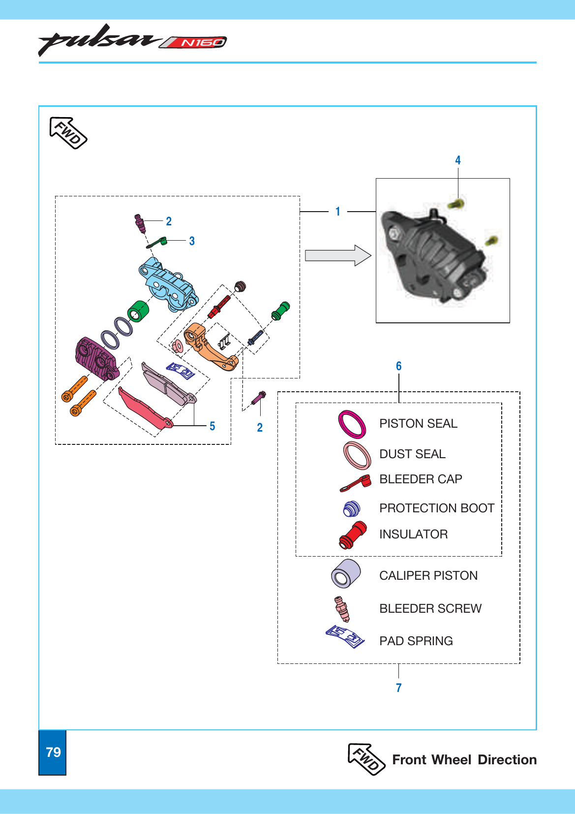 Plate 36 — Front Caliper Assembly - Disc Brake