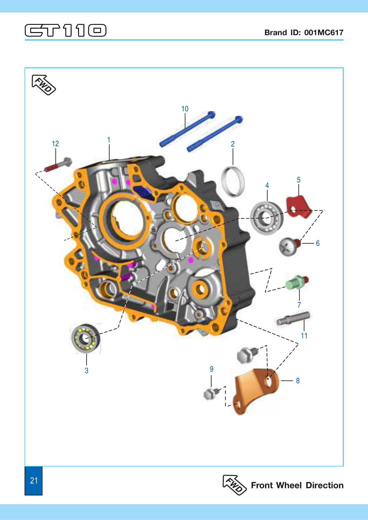 Plate 11 — Engine Assembly / Crankcase RH