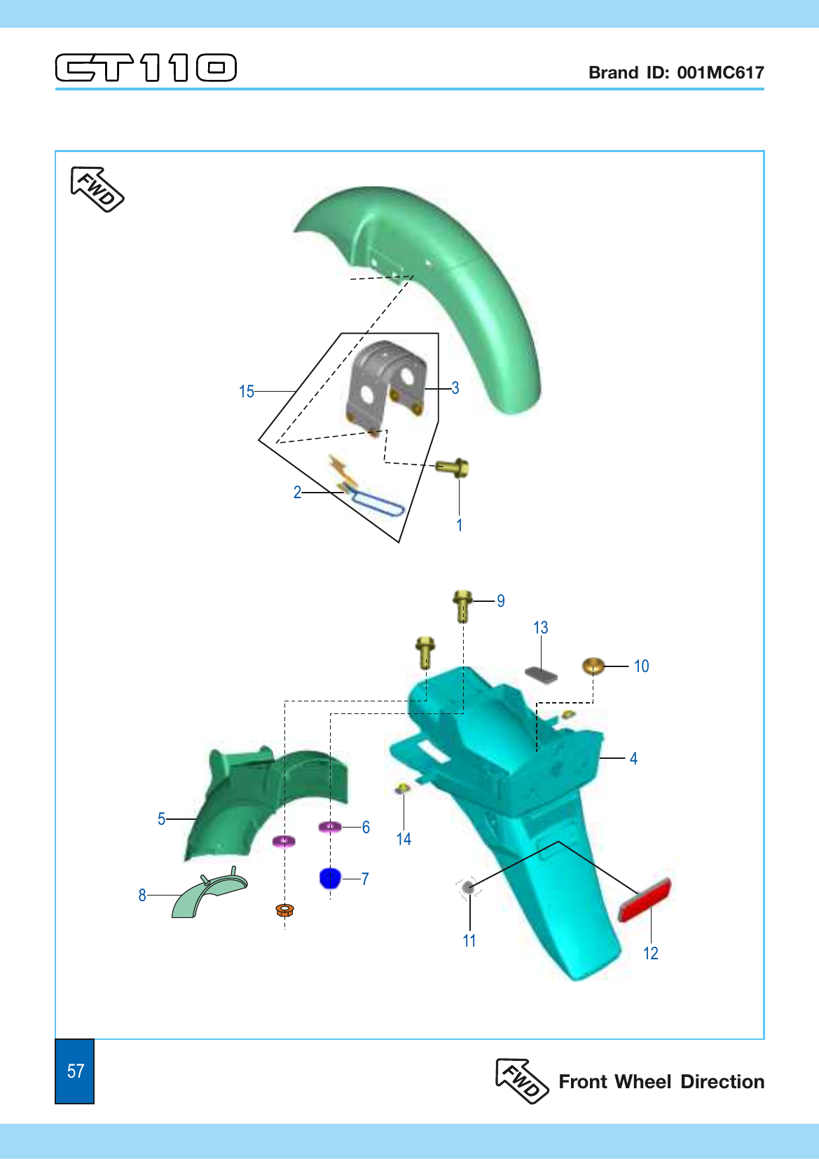 Plate 29 — Mudguard - Front & Rear