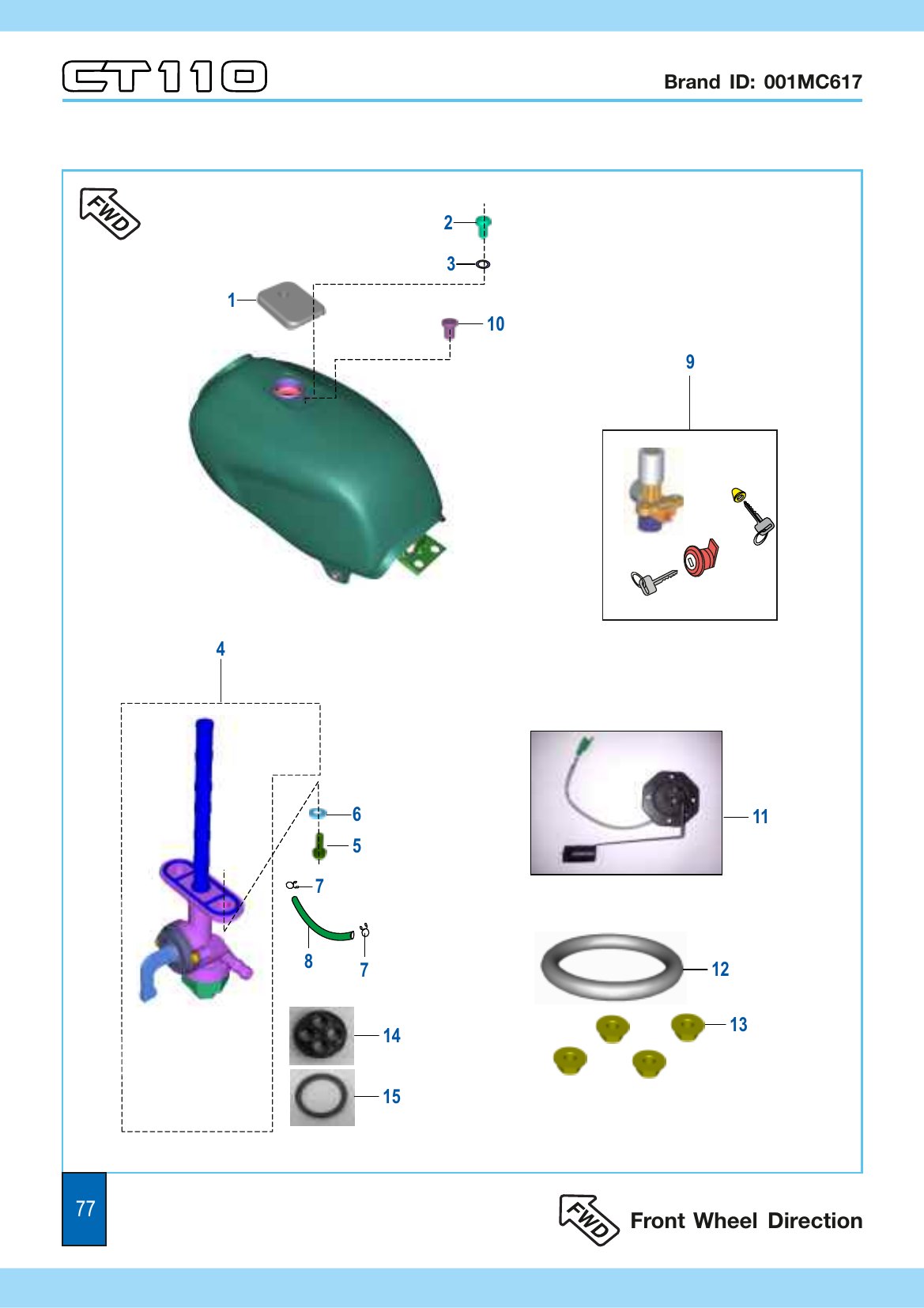 Plate 37 — Petrol Tank Cap & Fuel Cock