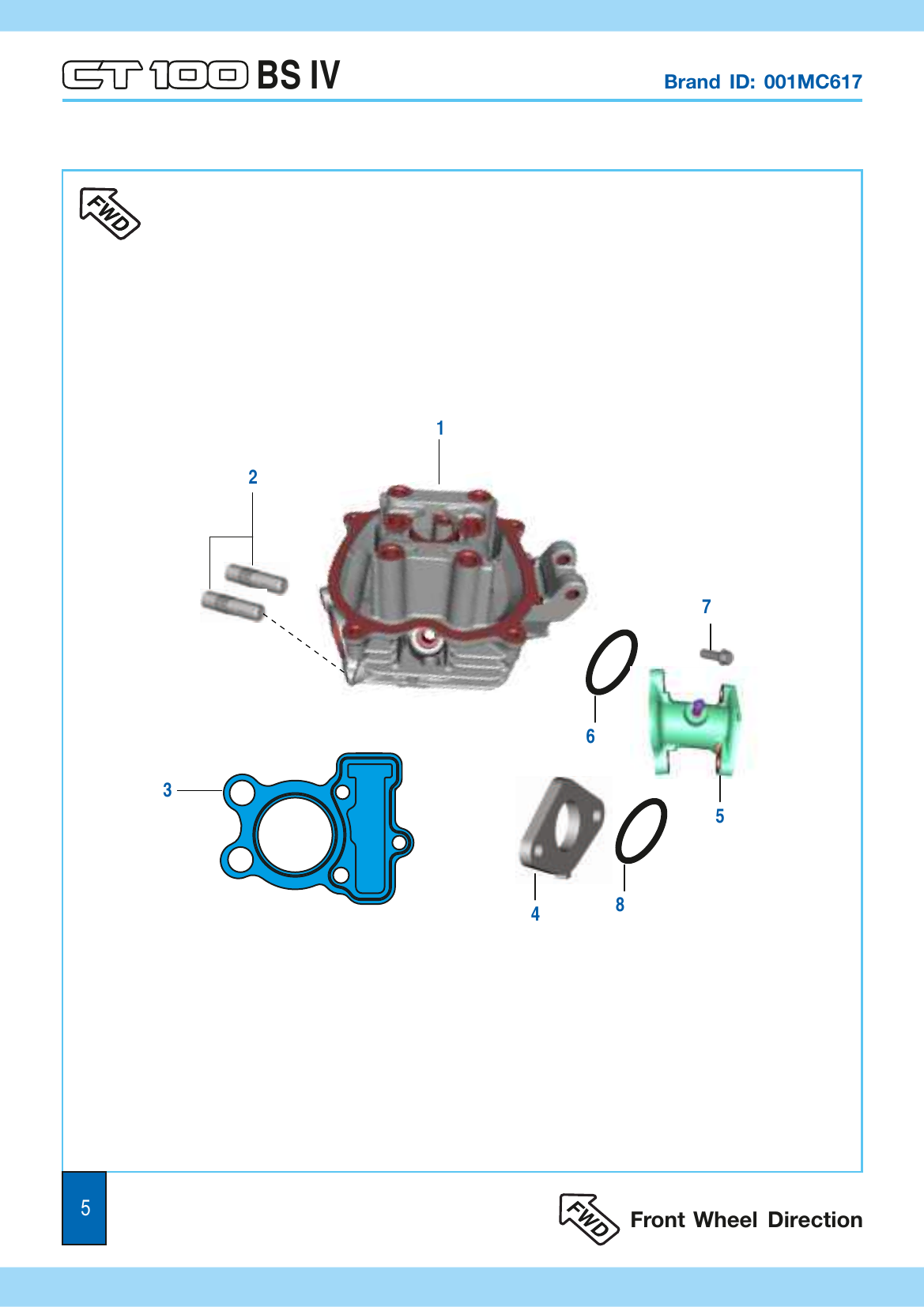 Plate 3 — Cylinder Head - CT 100ES