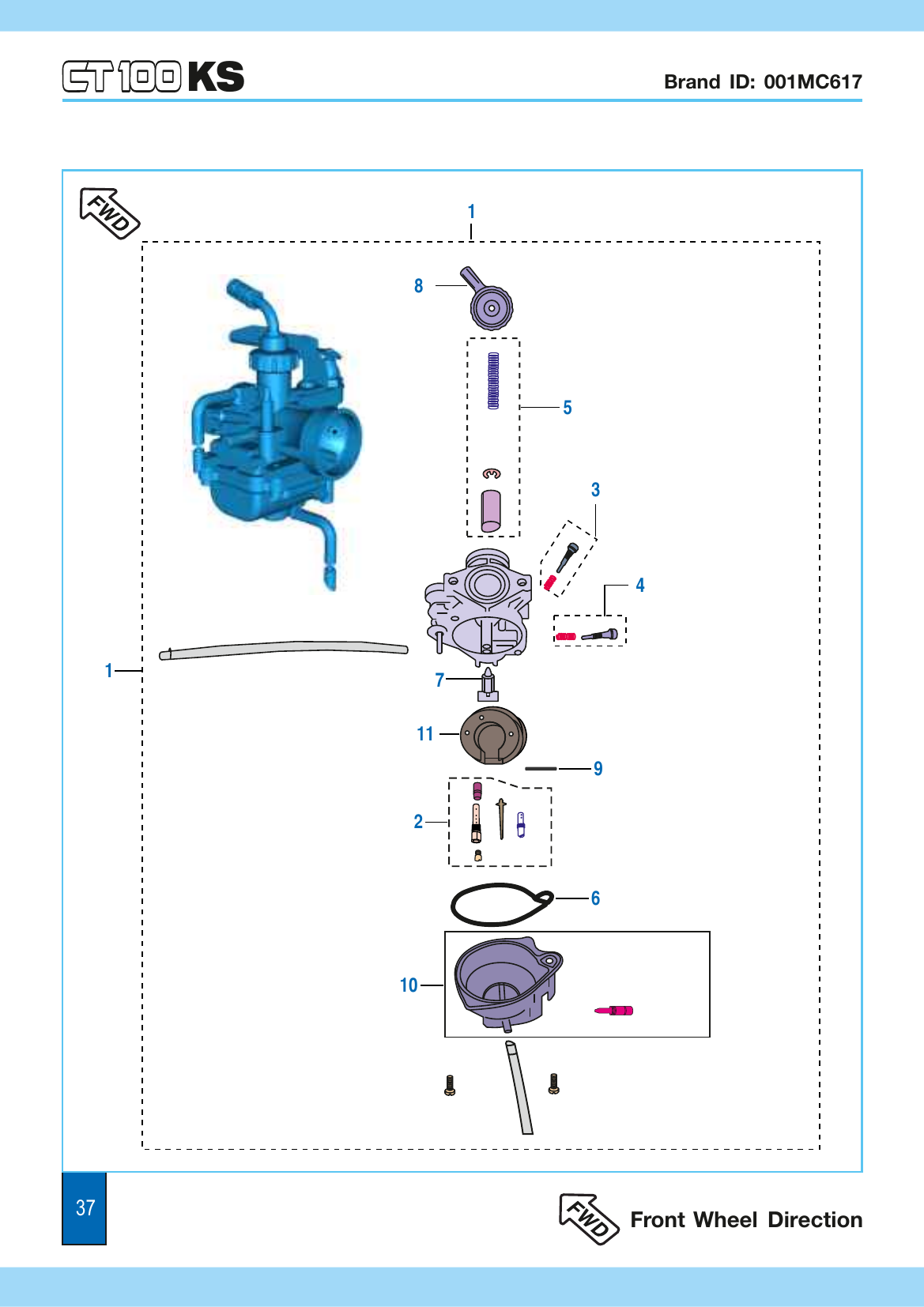 Plate 19 — Carburetor Assembly - UCAL make