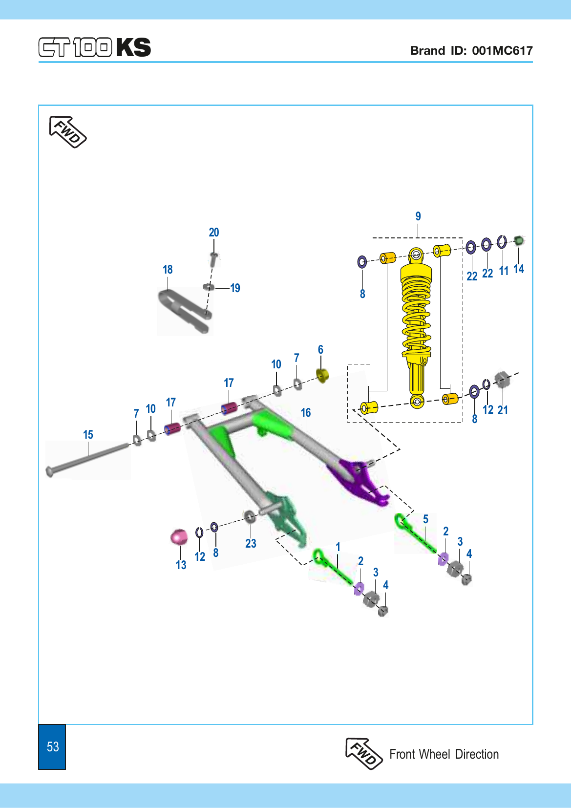Plate 27 — Swing Arm / Rear Shock Absorber