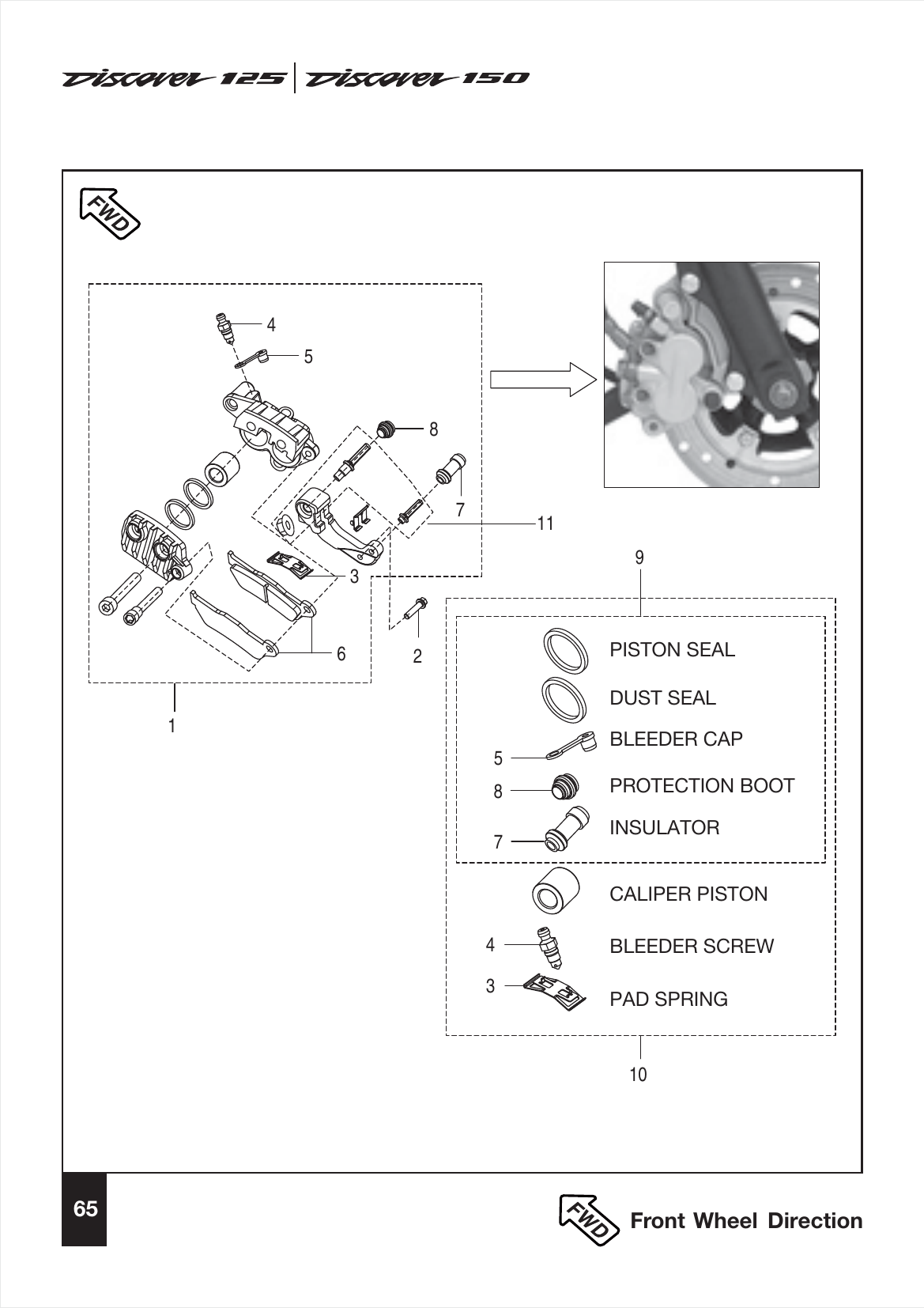Plate 33 — Front Disc Brake Caliper Assly