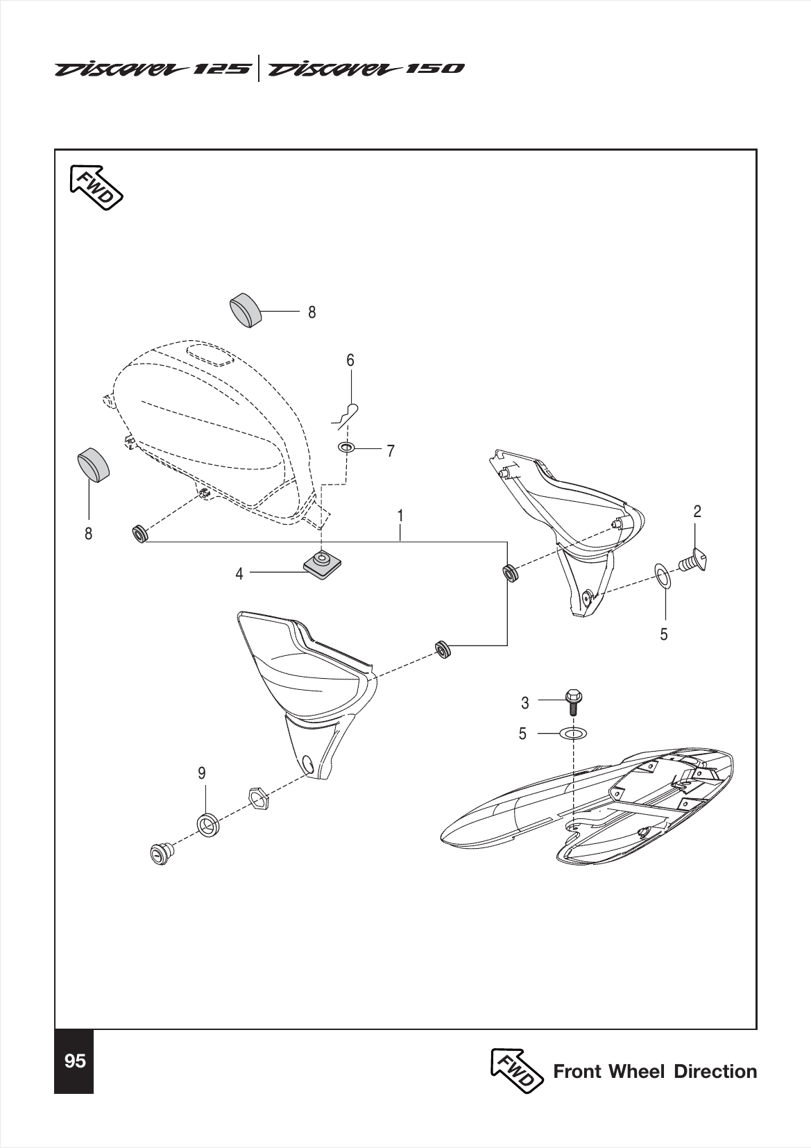 Plate 42 — Fittings - Petrol Tank, Side Covers & Cover Seat
