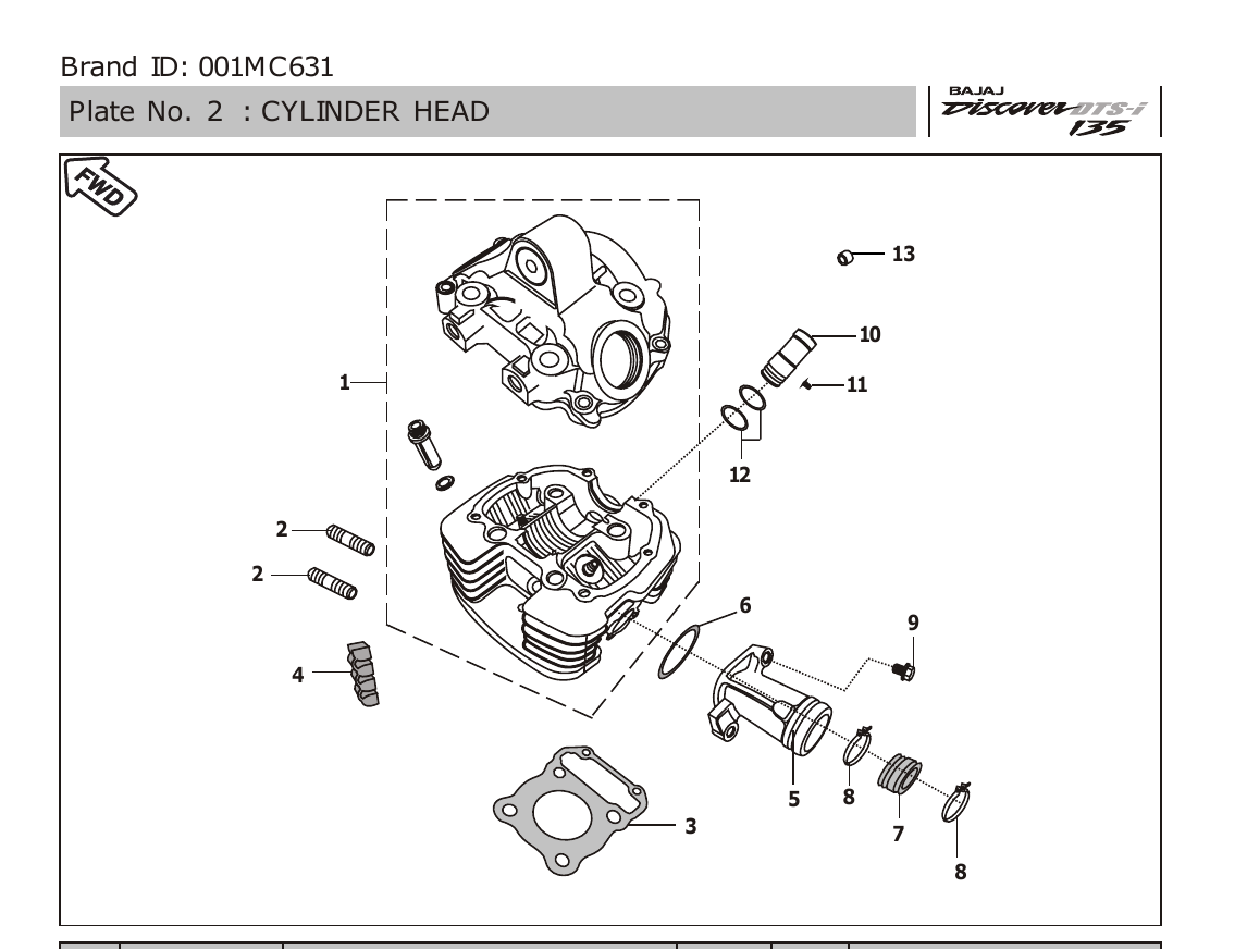 Plate 2 — CYLINDER HEAD