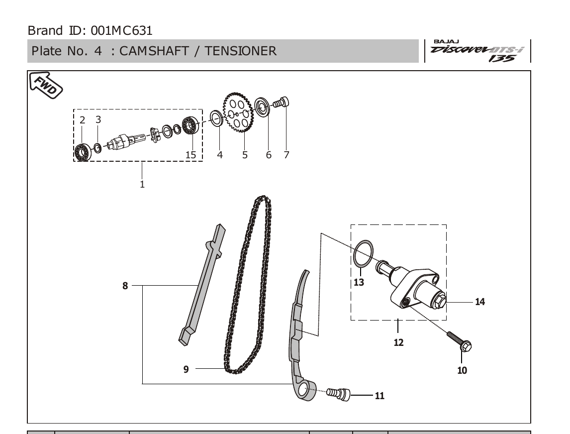 Plate 4 — CAMSHAFT / TENSIONER