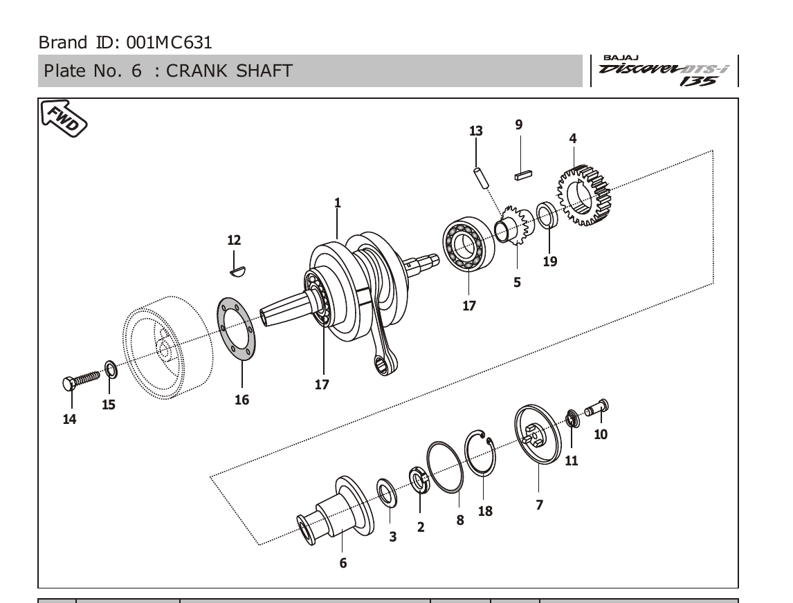 Plate 6 — CRANK SHAFT