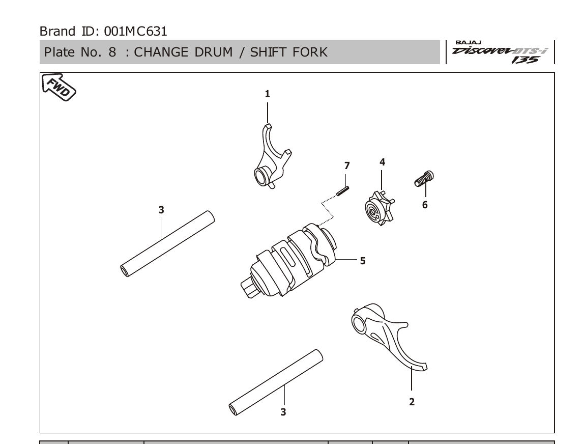 Plate 8 — CHANGE DRUM / SHIFT FORK