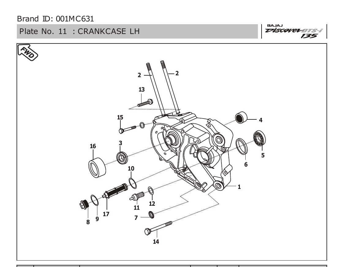 Plate 11 — CRANKCASE LH