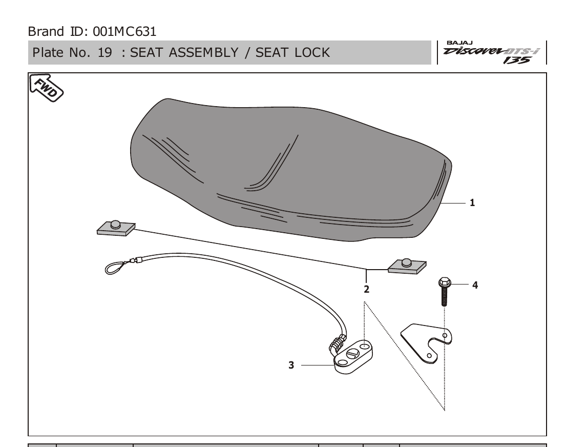 Plate 19 — SEAT ASSEMBLY / SEAT LOCK