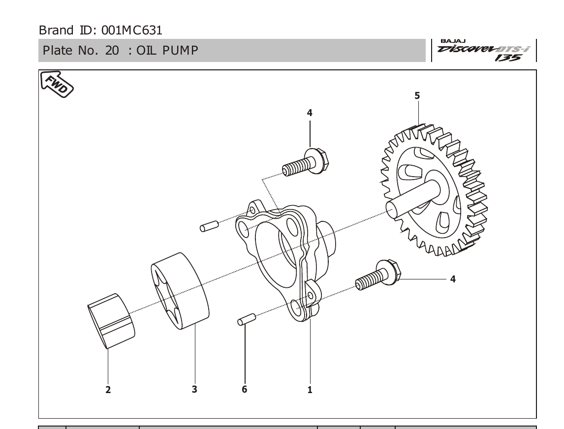 Plate 20 — OIL PUMP