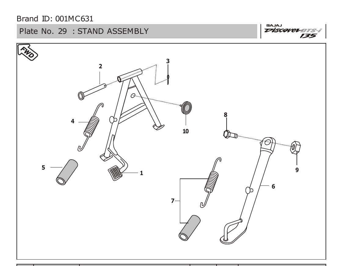Plate 29 — STAND ASSEMBLY