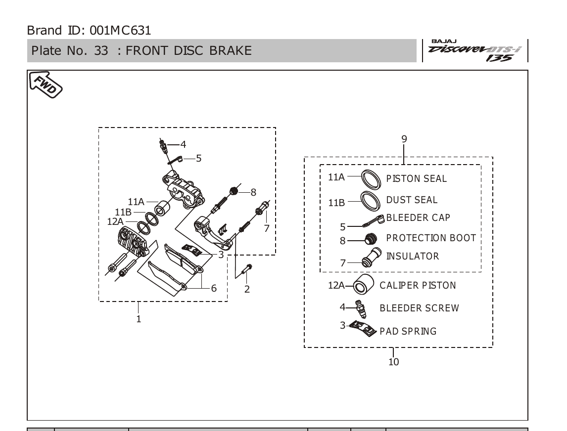 Plate 33 — FRONT DISC BRAKE