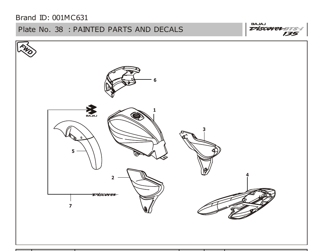 Plate 38 — PAINTED PARTS AND DECALS
