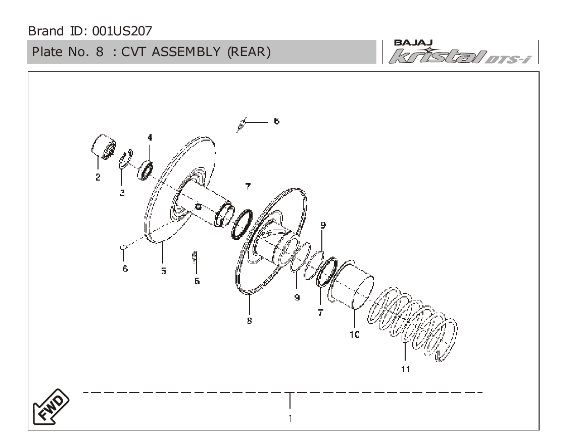 Plate 8 — CVT ASSEMBLY (REAR)