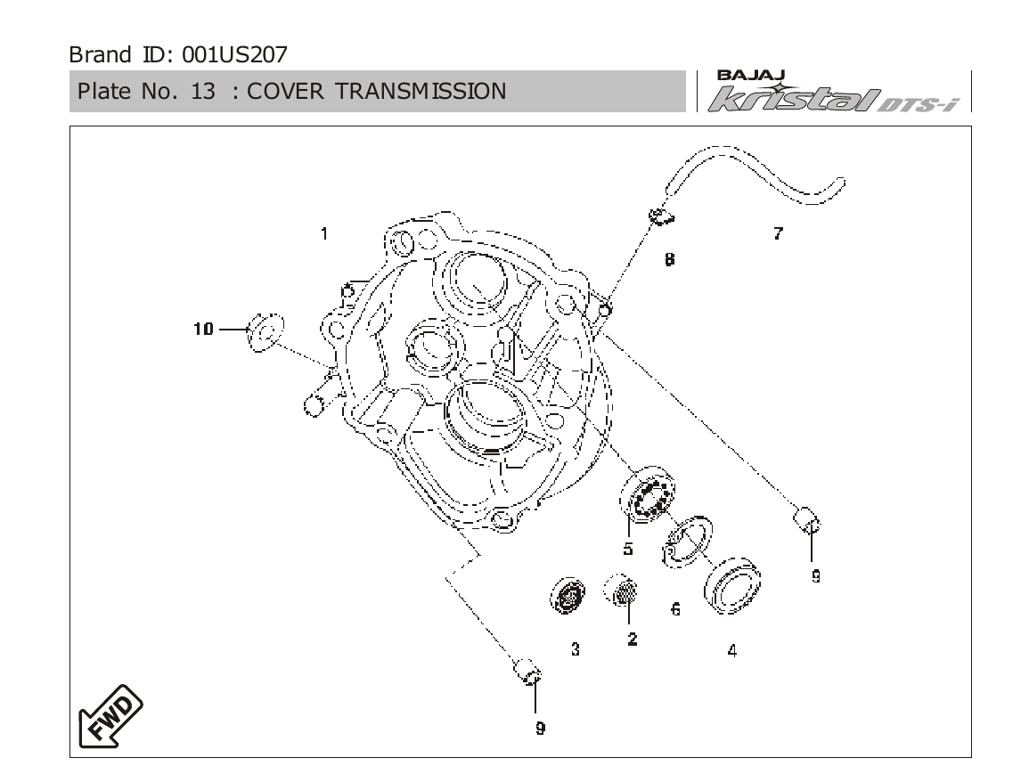 Plate 13 — COVER TRANSMISSION