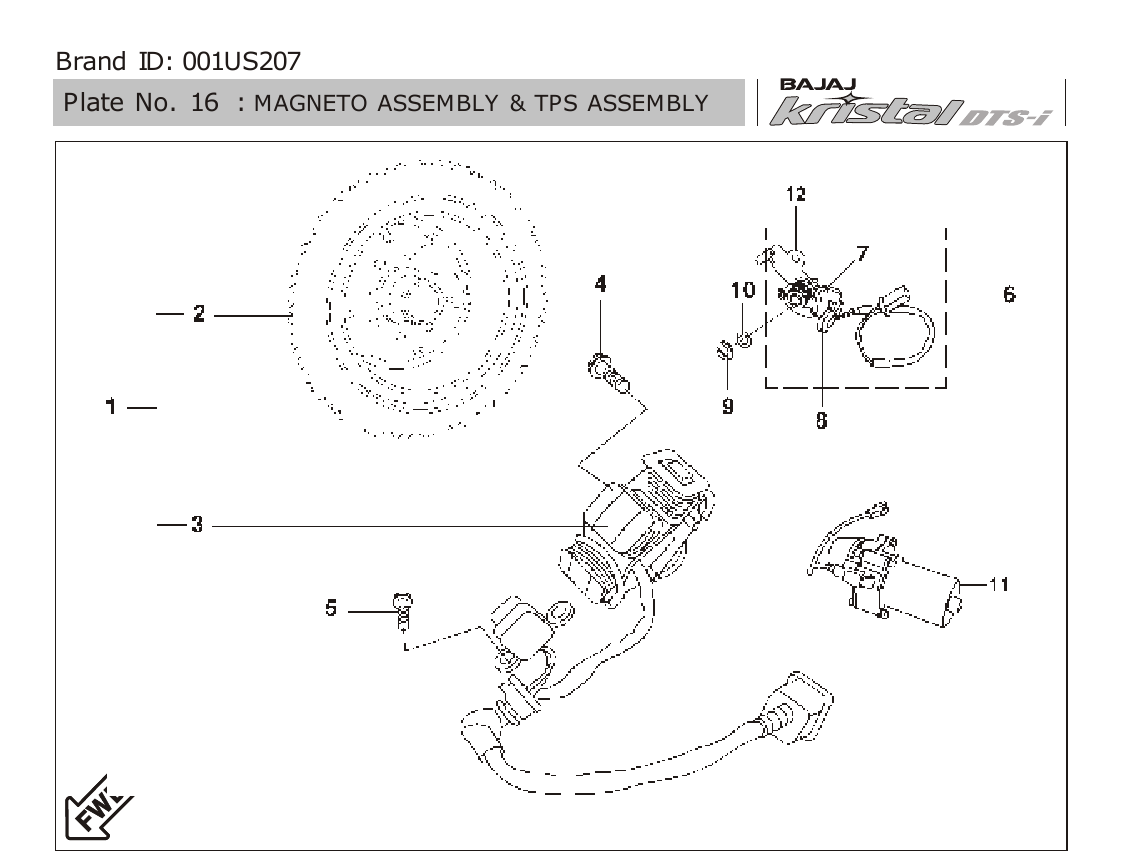 Plate 16 — MAGNETO ASSEMBLY & TPS ASSEMBLY