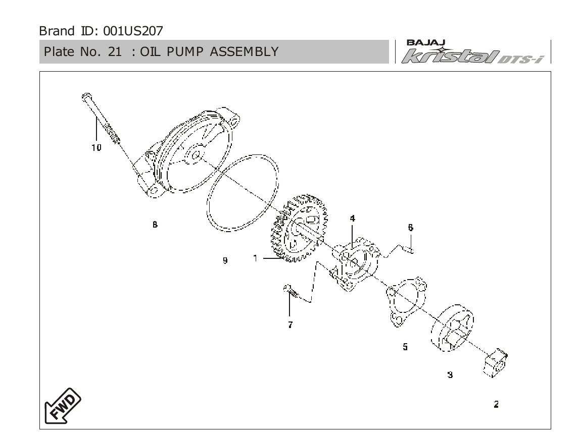 Plate 21 — OIL PUMP ASSEMBLY