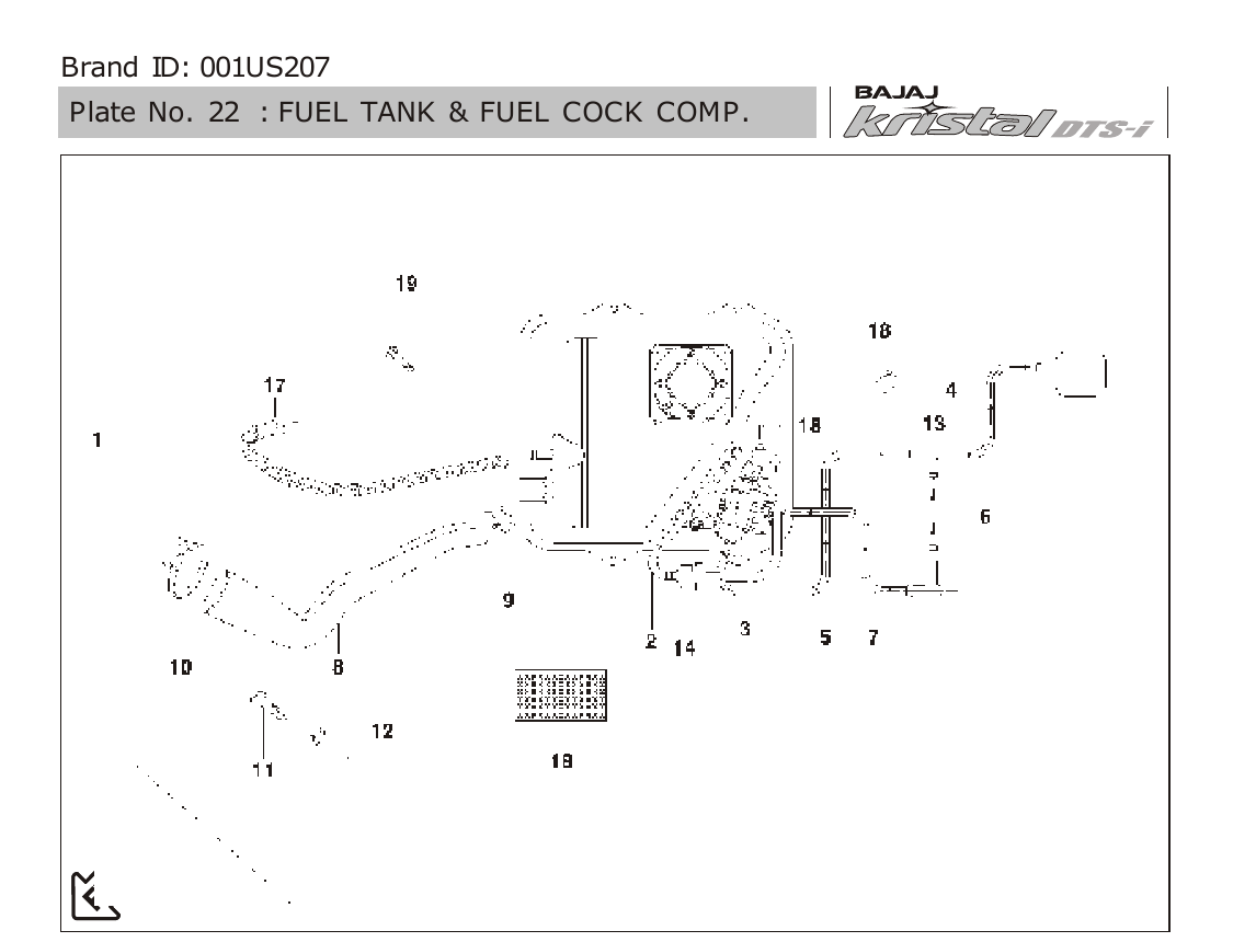 Plate 22 — FUEL TANK & FUEL COCK COMP.
