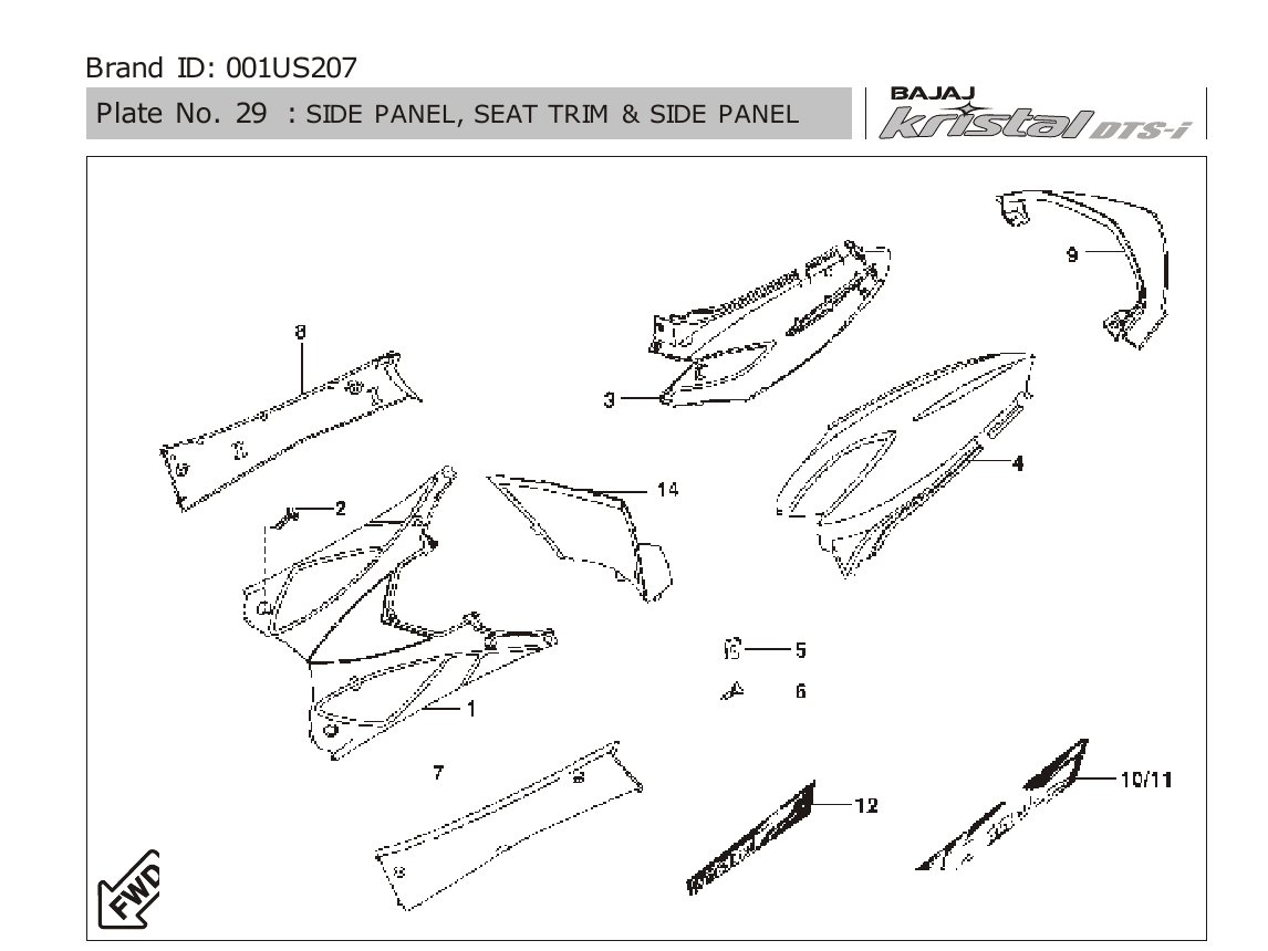 Plate 29 — SIDE PANEL, SEAT TRIM & SIDE PANEL