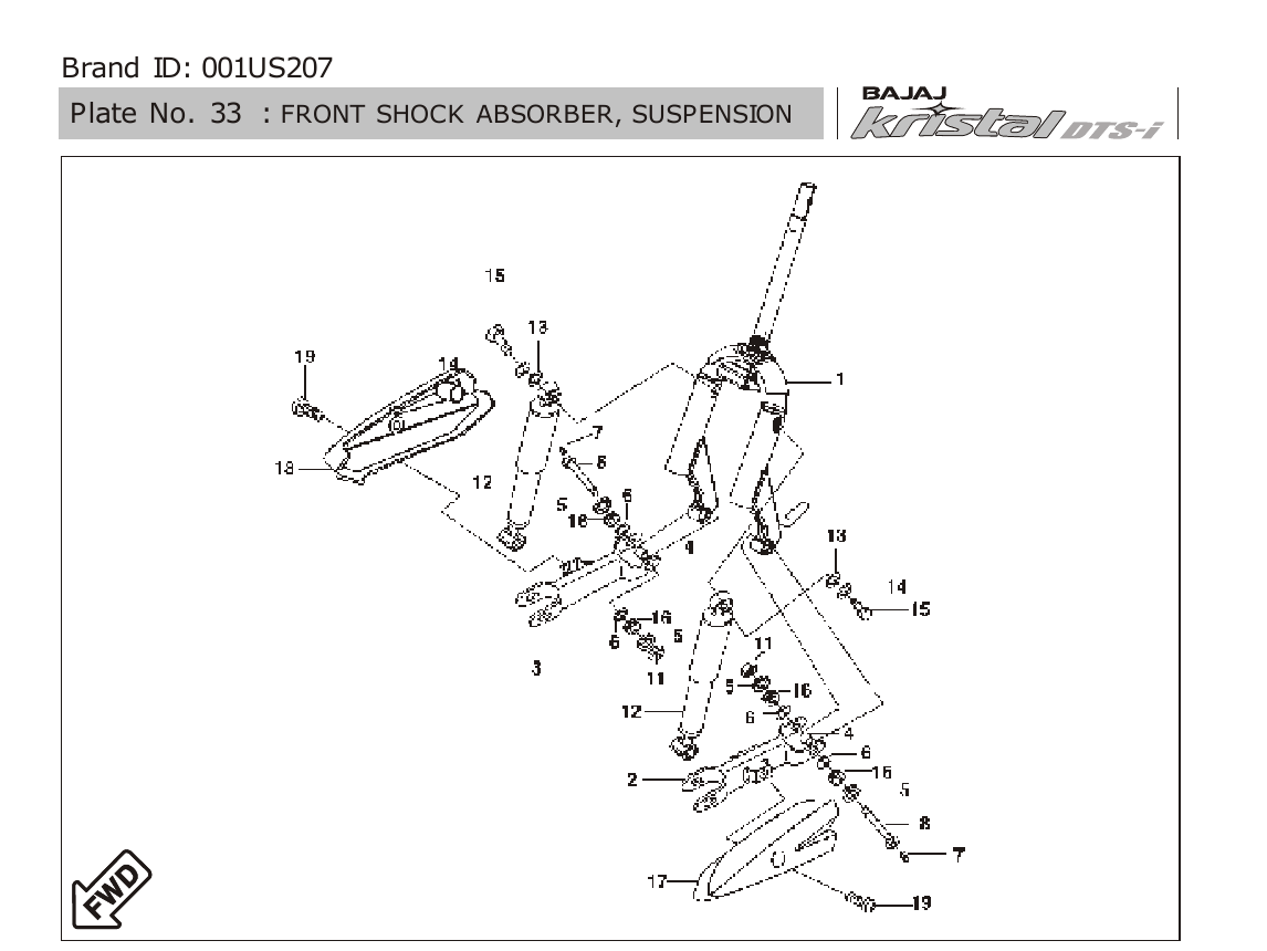 Plate 33 — FRONT SHOCK ABSORBER, SUSPENSION