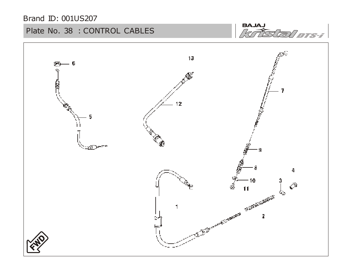 Plate 38 — CONTROL CABLES