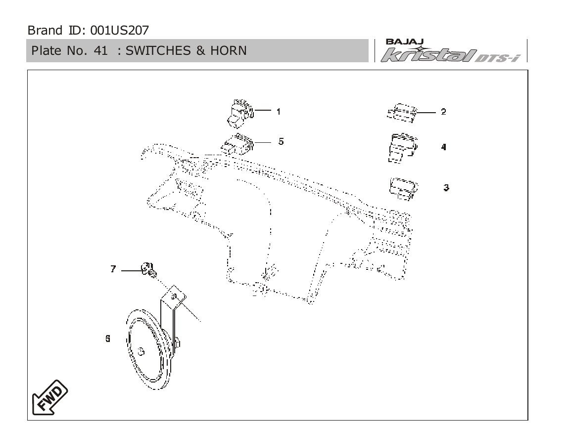 Plate 41 — SWITCHES & HORN