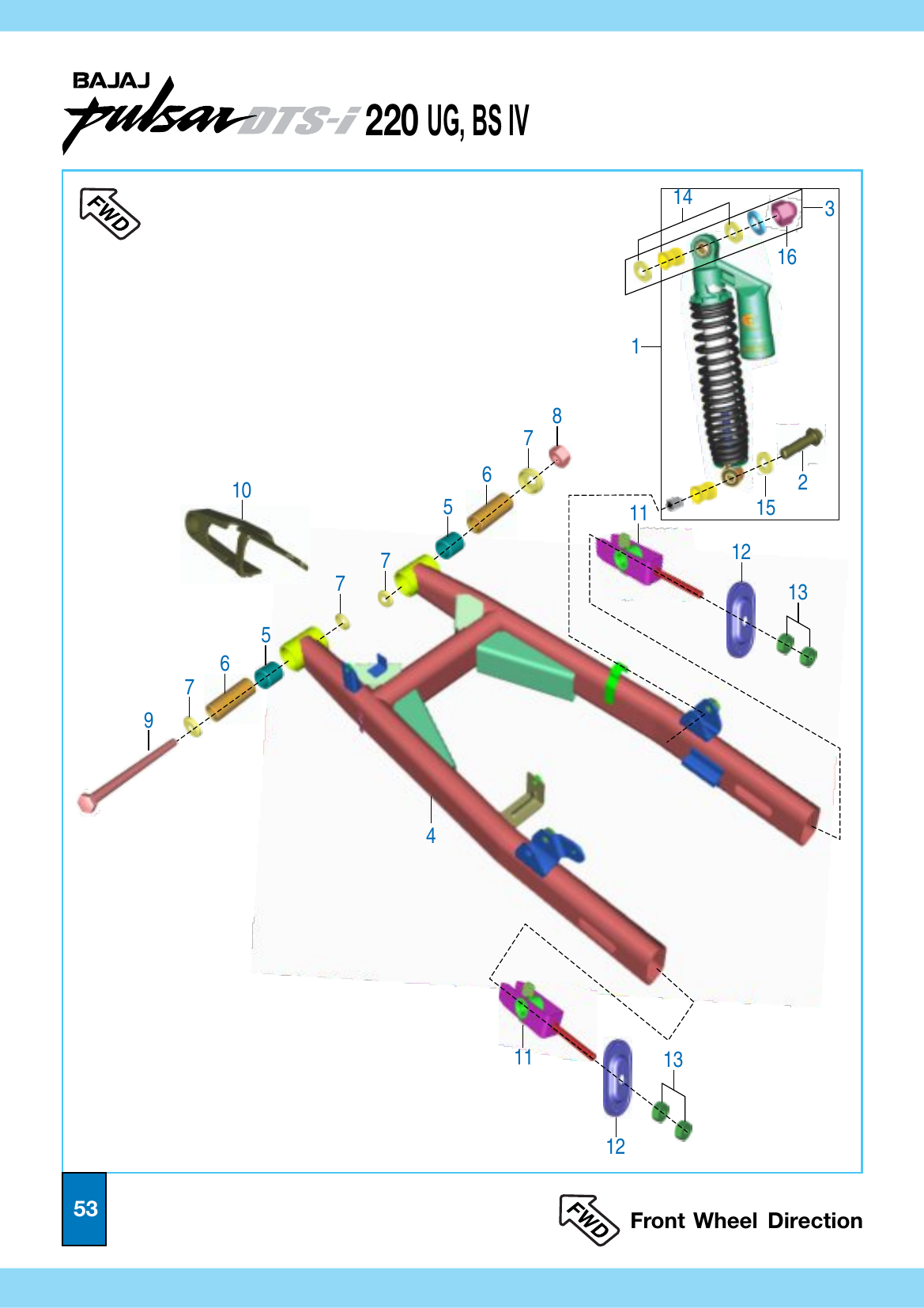Plate 27 — Swing Arm / Rear Shock Absorber
