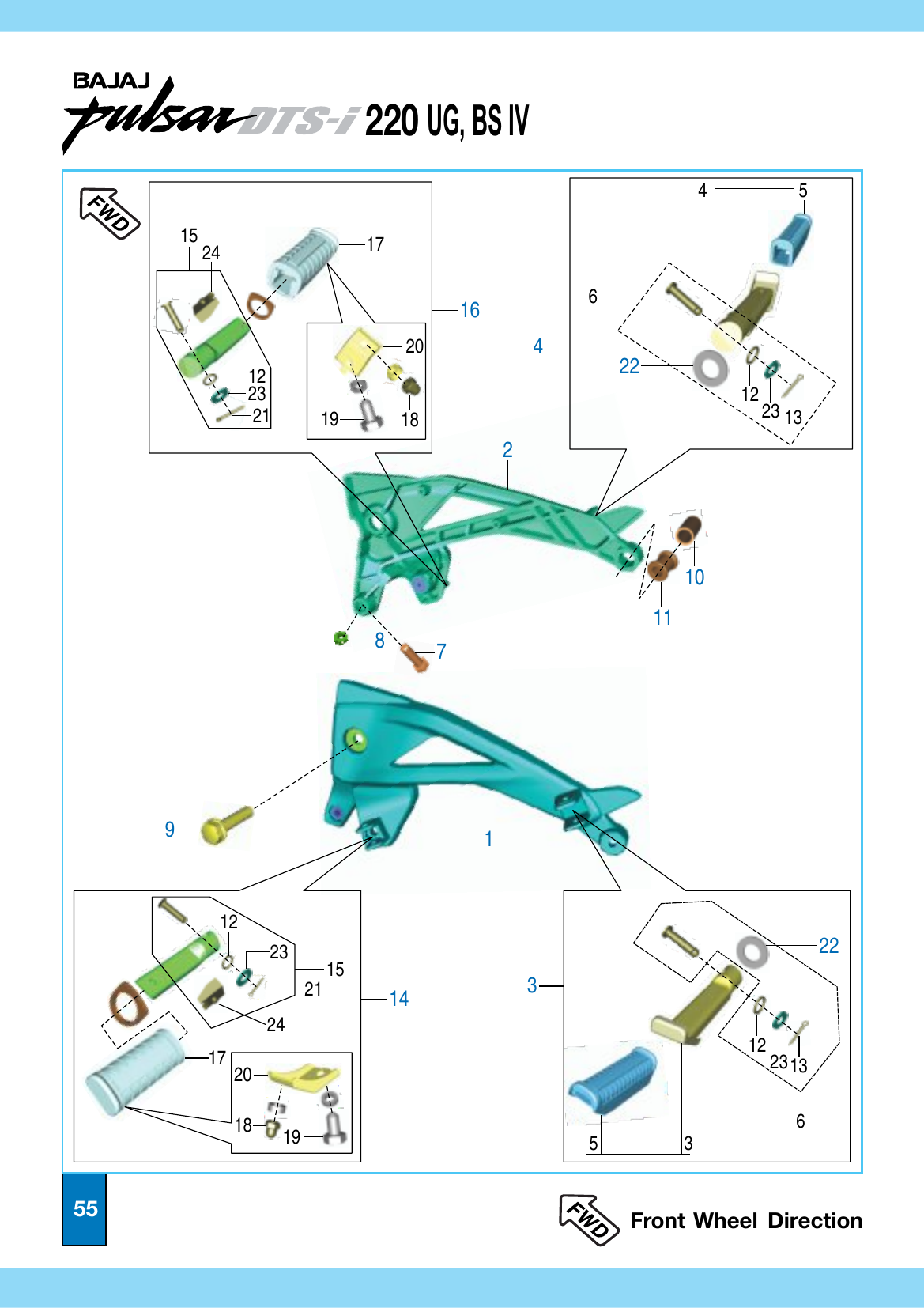Plate 28 — Rider & Pillion Foot Rest