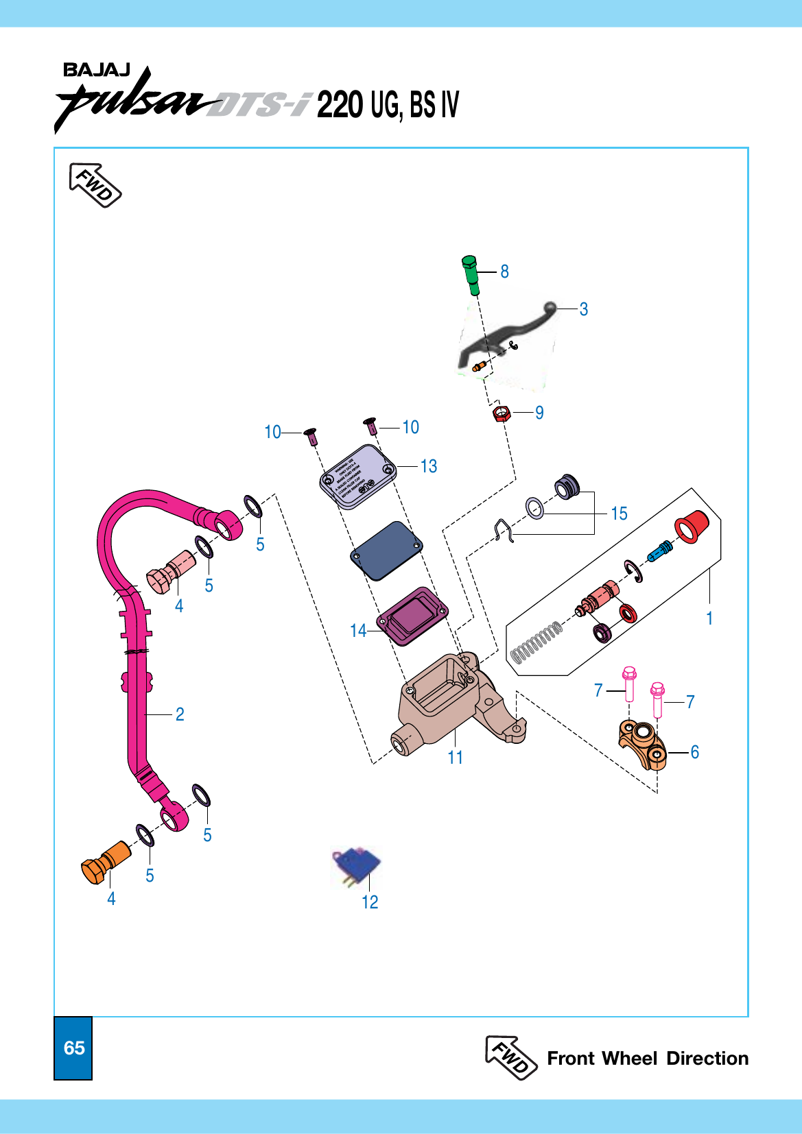 Plate 33 — Front Master Cylinder Assembly
