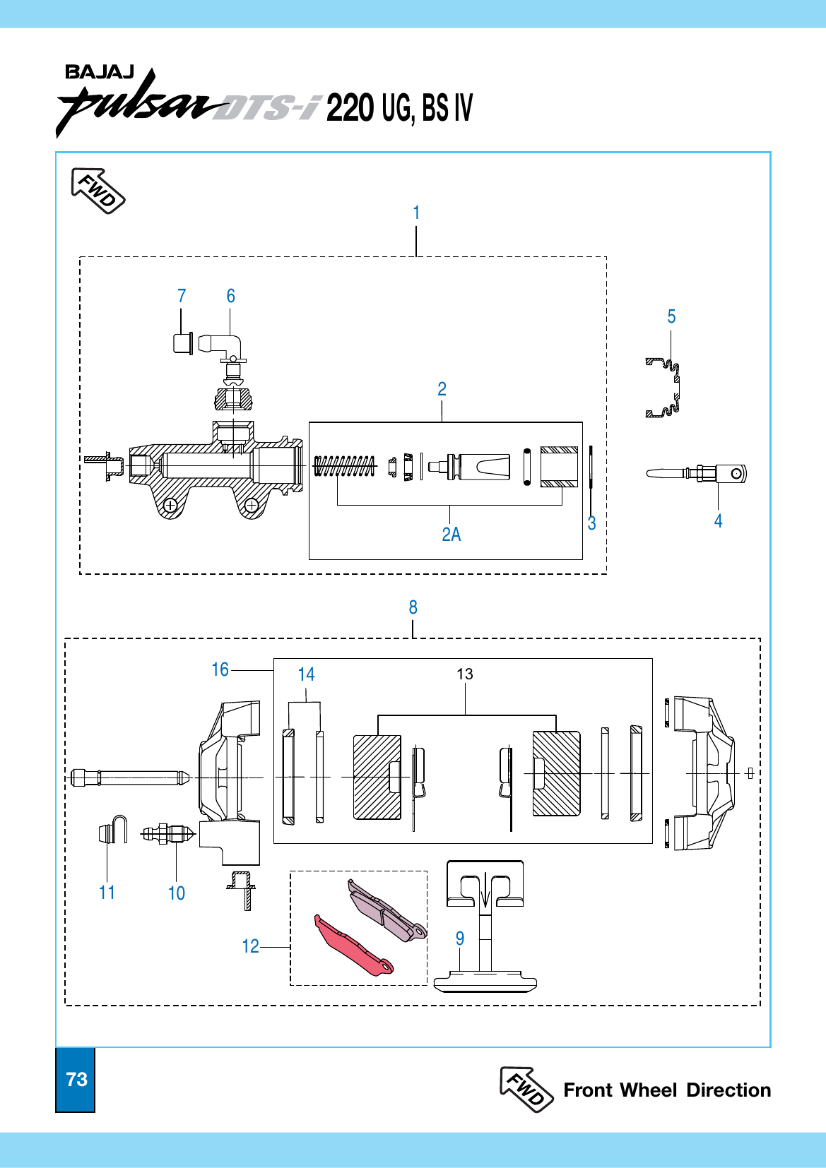 Plate 37 — Rear Disc Brake - Master Cylinder & Caliper