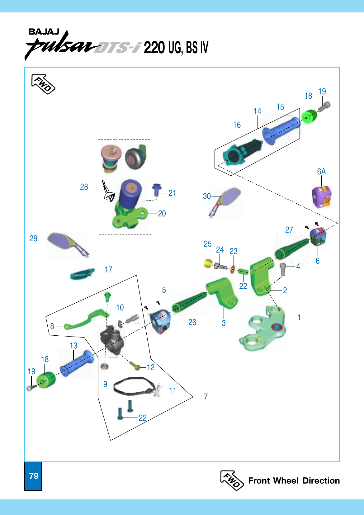 Plate 40 — Handle Bar Assembly