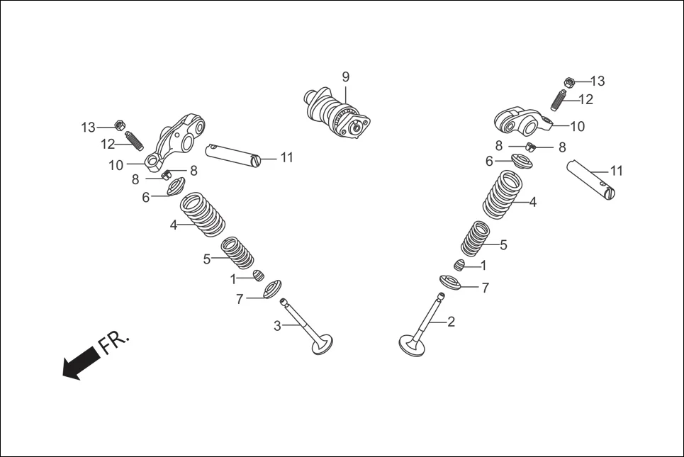 E-1B CYLINDER / CYLINDER HEAD / CAM SHAFT / VALVE