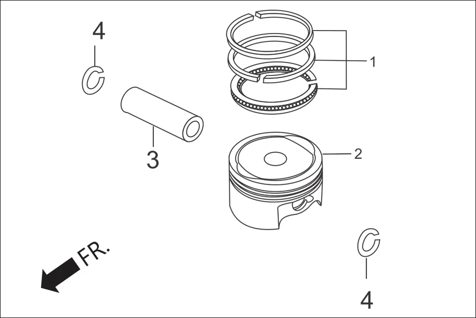 E-7A PISTON AND PISTON RINGS