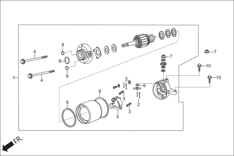 E-5 STARTER MOTOR
